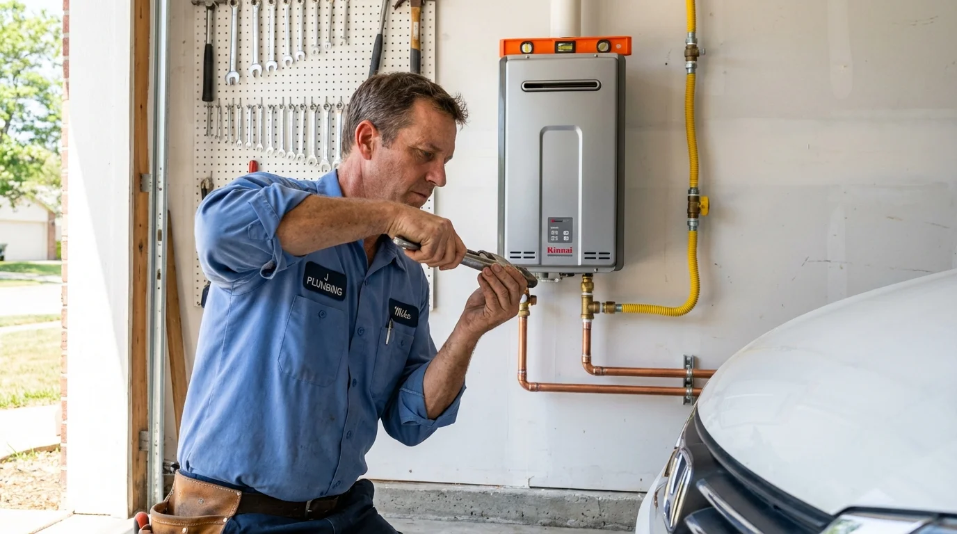 Tankless water heater installation by a Johns Plumbing LLC plumber in Tenino